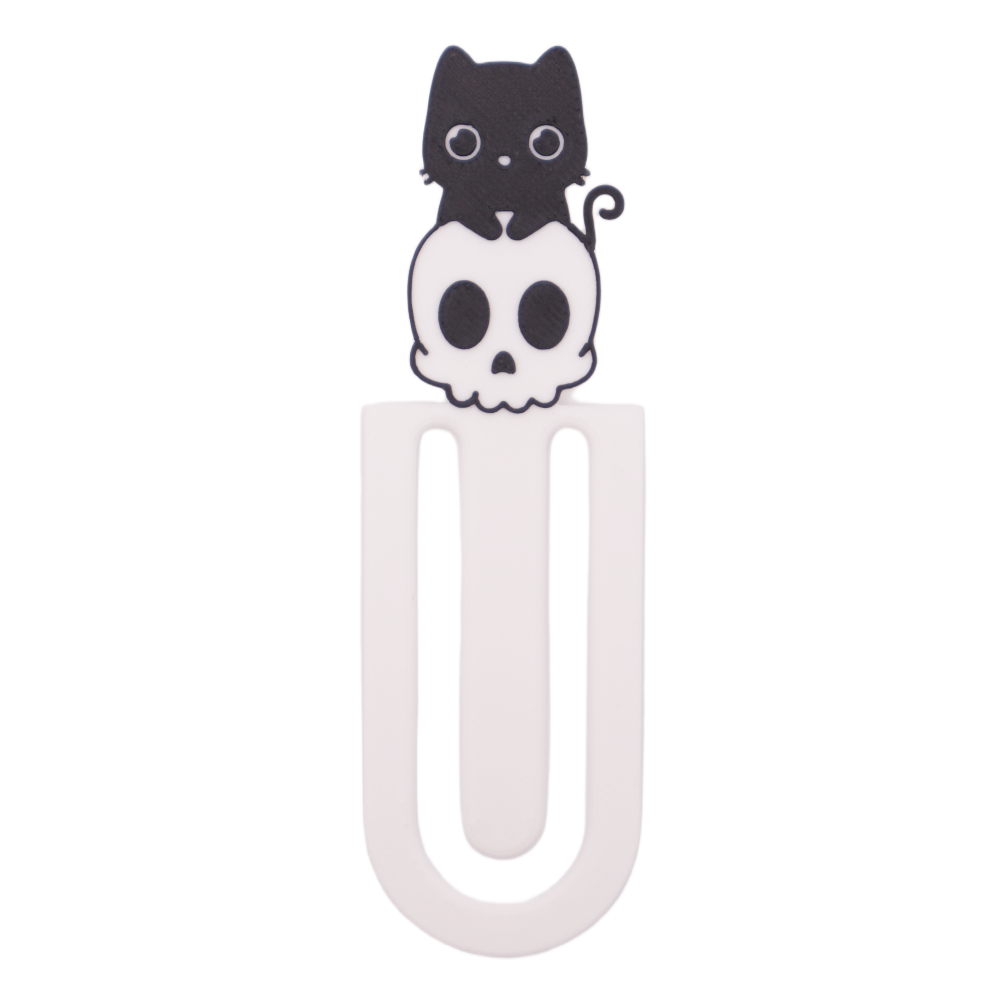 Bookmark Cat & Skull