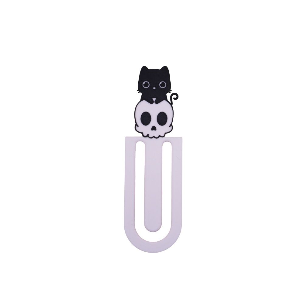 Bookmark Cat & Skull